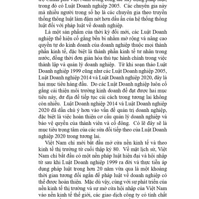 Pháp luật về doanh nghiệp – Các vấn đề pháp lý cơ bản (tái bản lần 1 năm 2024) 