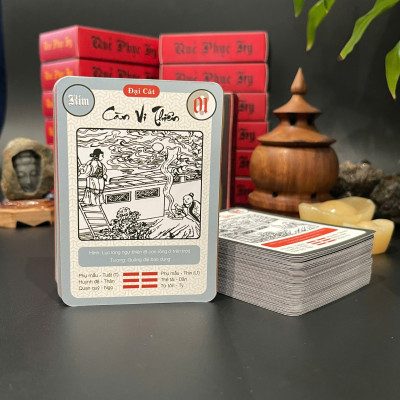 [CỰC HOT] Bộ 64 lá bài bói Quẻ Phục Hy - Kinh dịch phiên bản 2025 - Minh họa Tranh cổ