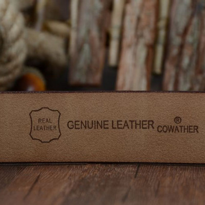 Thắt Lưng Da Bò Chính hãng COWATHER XF004 Nâu Vàng