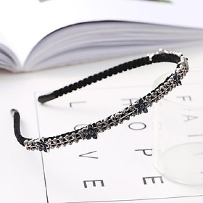 Cài tóc đá đen hoa