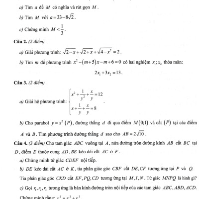 Sách Bộ Đề Ôn Luyện Thi Vào Lớp 10 THPT Chuyên Môn Toán