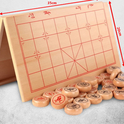 Bộ Cờ Tướng Gỗ + Bàn Cờ Tướng 40*35cm, Cờ Tướng Gỗ Có Bàn Là Hộp Đựng Chính Hãng