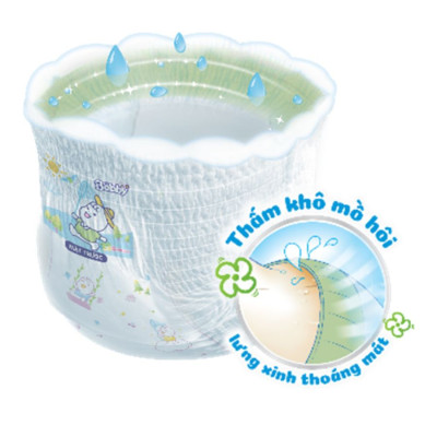 Bộ 2 gói Tã quần siêu thoáng Bobby M76