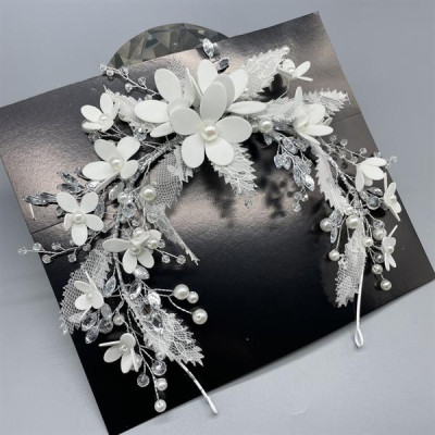 Băng đô cài tóc hoa nhí đính hạt trai mẫu mới t7/2024