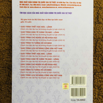 Giáo Trình Triết Học Mác - Lênin (Dành Cho Bậc Đại Học Hệ Không Chuyên Lý Luận Chính Trị)- Bản mới 2024