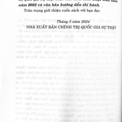 Luật đấu thầu năm 2023 và văn bản hướng dẫn thi hành