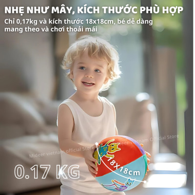 Bóng vải đồ chơi cho bé sơ sinh Mideer Silent Bouncy Ball