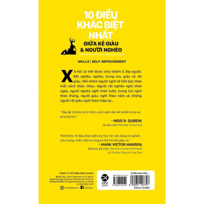 Sách 10 Điều khác biệt nhất giữa kẻ giàu và người nghèo - Alphabooks - BẢN QUYỀN