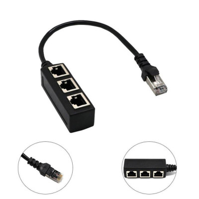 Cáp Chia Cổng Mạng LAN RJ45 1 Sang 3 Cổng - Hàng Nhập Khẩu