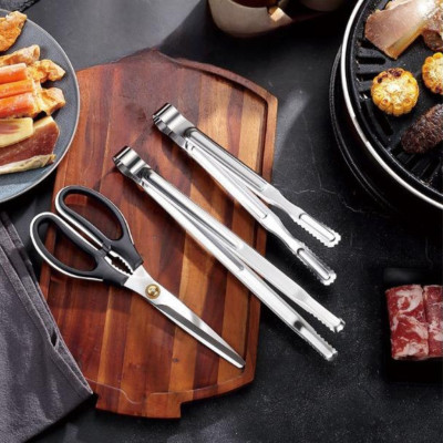 Hàng chính hãng: Kẹp thực phẩm inox GGOMi Hàn Quốc cỡ XXL GG220, lưỡi 30cm. Dùng để kẹp thực phẩm, nướng thịt...