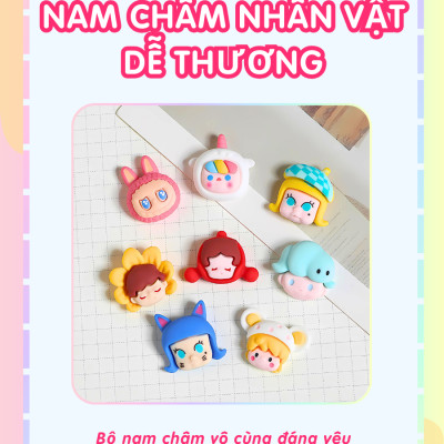 Nam châm siêu mạnh hít tủ lạnh Dola Home Baby khóc, hộp mù blind box, đính thời khóa biểu, sticker, giấy note, decor phòng ngủ