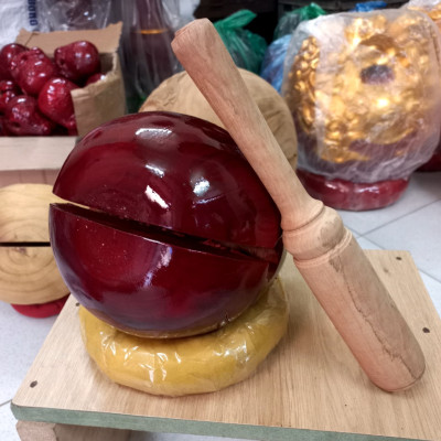 Mõ tụng kinh niệm phật bằng gỗ mít kt 10cm