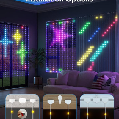 Đèn LED trang trí tường Govee Curtain Lights H70B1 | Tạo hình đa dạng công nghệ mới