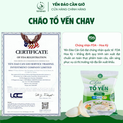 Yến Đảo - Gói Cháo Yến Chay Chất Lượng Giàu Dinh Dưỡng Ăn Liền Tiện Lợi Cho Mọi Người