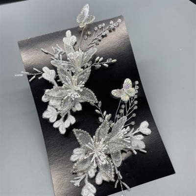 Cài tóc cô dâu hoa trắng mẫu mới t8/2024