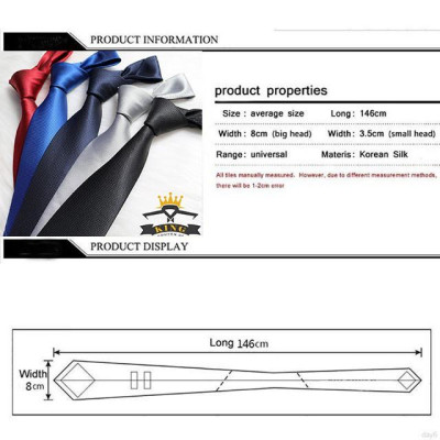 Cà vạt nam công sở và học sinh vải silk lụa cao cấp màu đen bản to 5cm 8cm KING C10