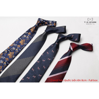 Cavat 8cm bản lớn Hàn Quốc cao cấp, nhiều mẫu - Tặng kèm hộp Full box