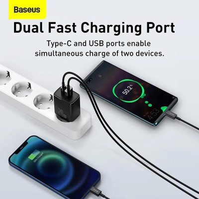 Củ sạc nhanh Baseus Compact Quick Charger 20W (CCXJ)- hàng chính hãng