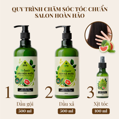 Dầu Gội Xả Bưởi Tinh Chất Thiên Nhiên Giúp Thư Giãn Giảm Rụng Tóc Dung Tích 500ml