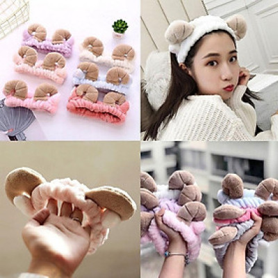 Băng Đô Cài Tóc Cừu 3D Vải Nhung Mềm Mại Dễ Thương