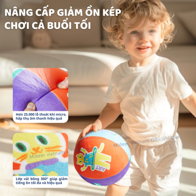 Bóng vải đồ chơi cho bé sơ sinh Mideer Silent Bouncy Ball