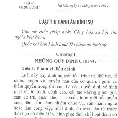 Luật Thi Hành Án Hình Sự