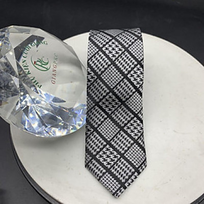Cà vạt màu đen kẻ nhiều họa tiết tùy chọn lịch lãm 6cm cho nam Giangpkc