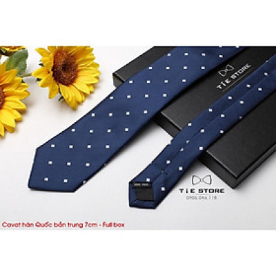 Cà Vạt Hàn Quốc bản trung 7cm Cao cấp kèm hộp - nhiều mẫu
