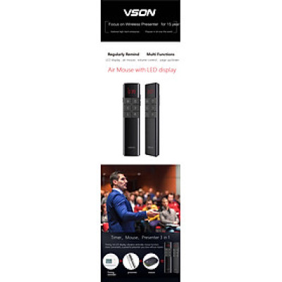 Bút Trình Chiếu Không Dây kiêm Chuột Bay VSON N81 – Tích Hợp Laser & Nhiều Tính Năng Hỗ Trợ - Hàng chính hãng