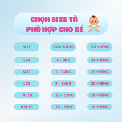 Tã quần trẻ em Enjoy New mềm mại thấm hút tốt Gói trung S/M/L/XL 16-24 miếng