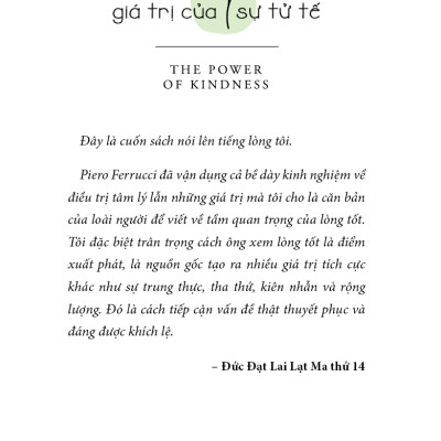 SÁCH - Giá Trị Của Sự Tử Tế (TB) - Tác giả Piero Ferrucci