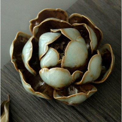 Hoa gốm cắm trầm nặn tay thủ công nghệ thuật DDT31