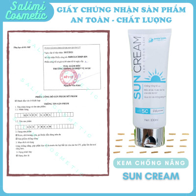 Kem Chống Nắng SUN CREAM 100ml, Chống Tia Cực Tím SPF 50+, Tăng Độ Ẩm & Dưỡng Chất Cho Da, Bảo Vệ Da Khỏi Tác Hại Bên Ngoài