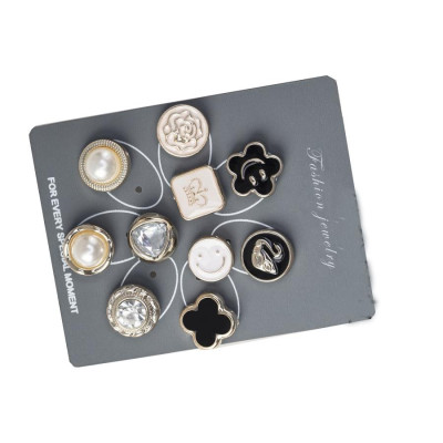 Sét 5 bờm cài tóc nam nữ kim loại unisex chắc chắn.