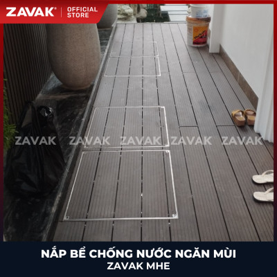 Nắp bể ngầm inox chống nước ngăn mùi ZAVAK MHE-45. Nắp lát gạch âm sàn 45x45cm.