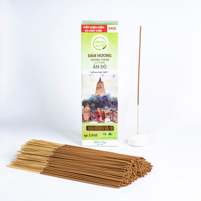 Nhang Xanh Đàn Hương - 30cm - 500 cây - 500g - Bột gỗ từ Ấn Độ - Nhang Thiền 