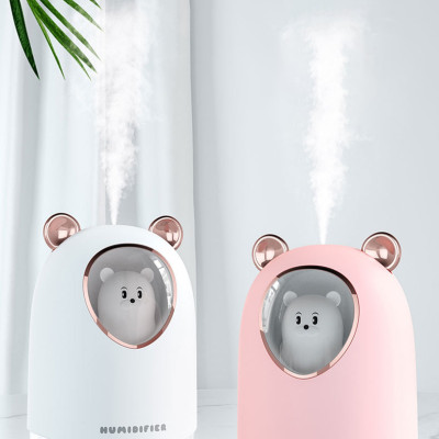 Máy phun sương tạo ẩm Rhino H904 dung tích 300ml, nhỏ gọn, không gây tiếng ồn, tích hợp đèn ngủ RGB nhiều màu - Hàng chính hãng