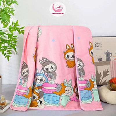 Chăn cho bé đi học tiện lợi, vải cotton đũi mềm thoáng mát, 1mx1m5 (Hàng loại 1)