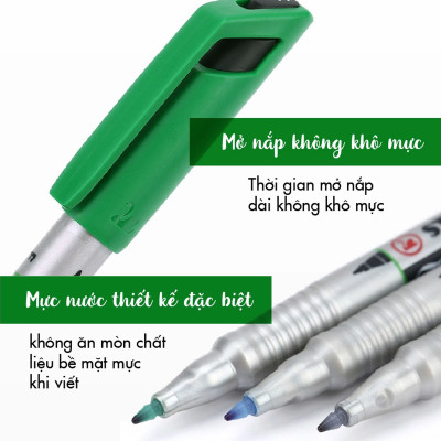 Hộp 10 Bút kỹ thuật STABILO Write-4-all PERMANENT M 1.0mm (AP146M/10) - Xanh