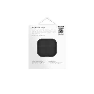 Bao Case Ốp Da Thật UNIQ Lyden Leather dành cho Airpods 4 - Hàng Chính Hãng