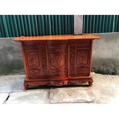 Tủ Thờ Tam Đa Gỗ Mít Rừng