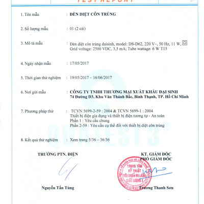 Đèn diệt côn trùng Đại Sinh D62 tặng kèm bóng thay thế