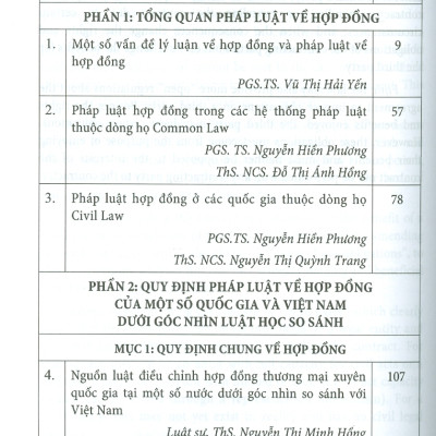 Pháp Luật Về Hợp Đồng Dưới Góc Nhìn Luật Học So Sánh (Sách chuyên khảo song ngữ Anh - Việt)