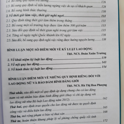 Bình Luận Những Điểm Mới  Của Bộ Luật Lao Động Năm 2019