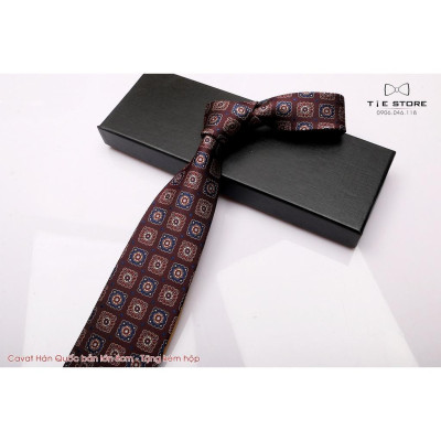 Cavat nam Hàn Quốc cao cấp bản lớn 8cm - Tặng kèm hộp Full box