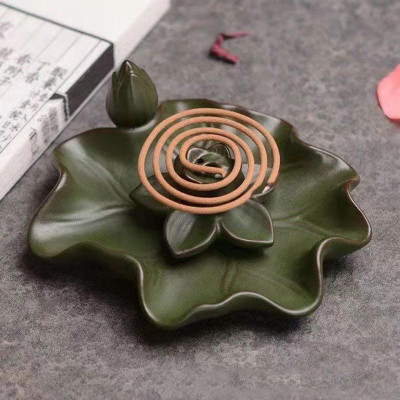 Đĩa cắm nhang hoa gốm nghệ thuật hàng xuất