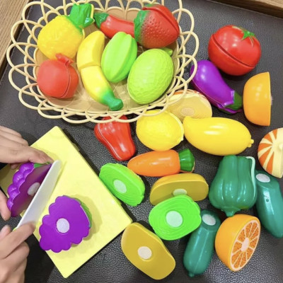 Đồ Chơi Cắt Hoa Quả Cho Bé, Bộ Cắt Hoa Quả 43 Chi Tiết, Hàng Hộp Đẹp Làm Quà Tặng Sinh Nhật, Đồ Chơi Trẻ Em HT SYS