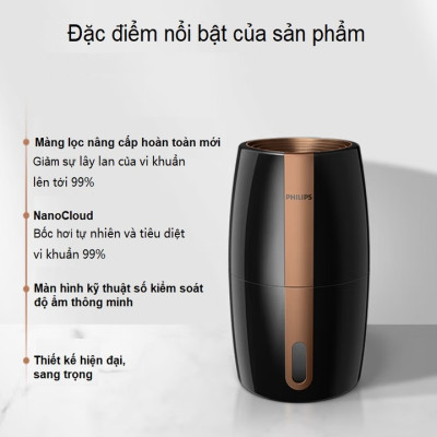 Máy Tạo Độ Ẩm Cao Cấp Philips HU2718/00 Hà Lan, Diện Tích 32㎡, Tích Hợp Hệ Thống Bốc Hơi Tiên Tiến, Công Nghệ NanoCloud - HÀNG NHẬP KHẨU
