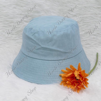 Nón bucket nhung nón bo nhung sớ nhuyễn thêu chữ D