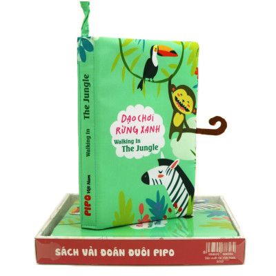 Sách Vải Tương Tác Cho Bé Đoán Đuôi Con Vật - Dạo Chơi Rừng Xanh